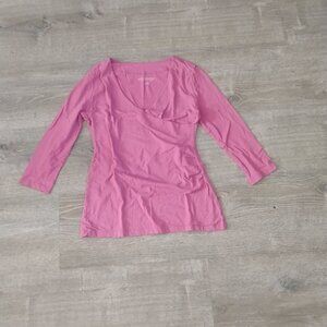 Soft Surroundings Pink 3/4 Sleeve Knit Top - Women’s XS - Soft & Stretchy